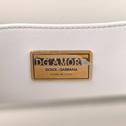 Dolce & Gabbana Smooth Calfskin Small DG Amore Envelope Bag White 6 of 8