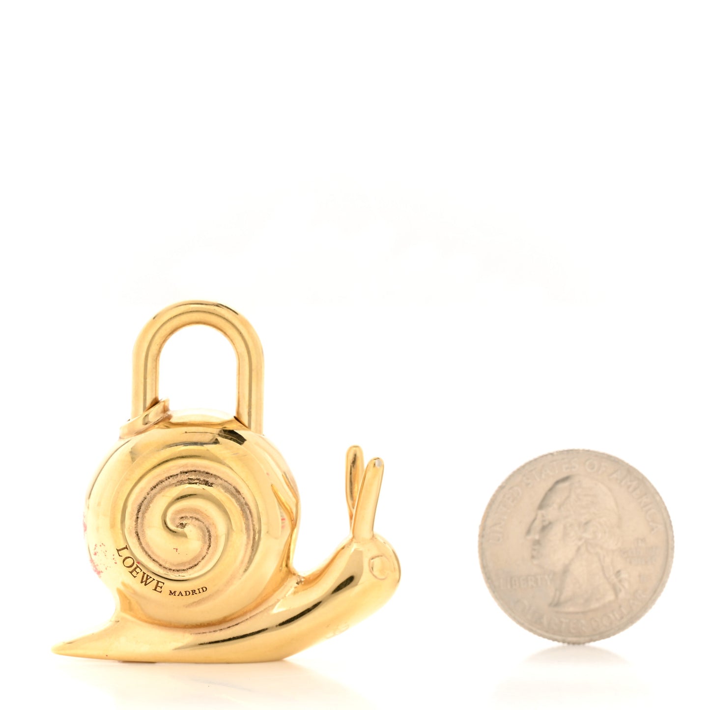 Metal Snail Lock Charm Gold