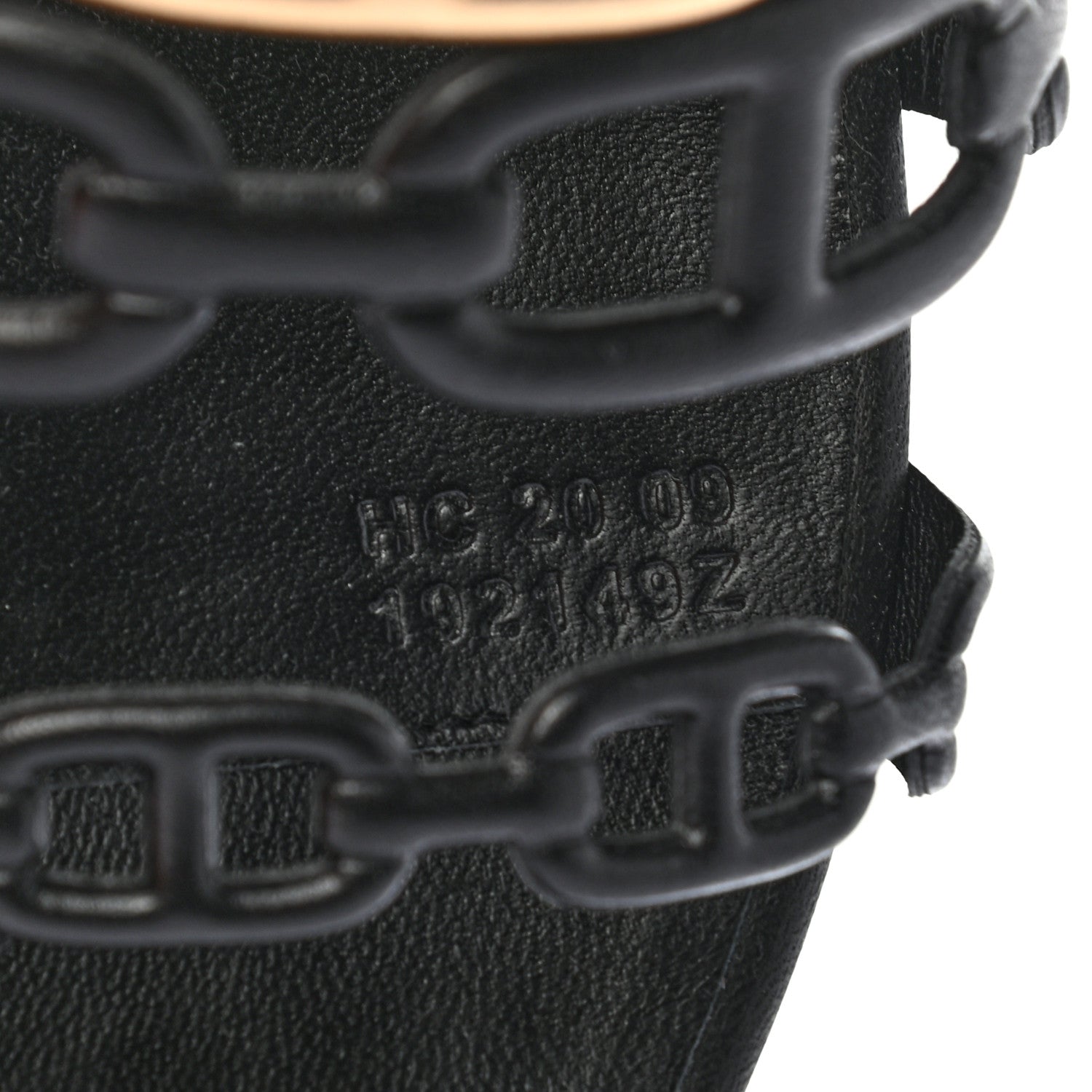Hermes Metallic Nappa Tandem Sandals 37 Black Dore 7 of 7