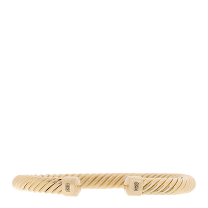 David Yurman 18K Yellow Gold 7mm Modern Cablespira Oval Bracelet 1 of 4