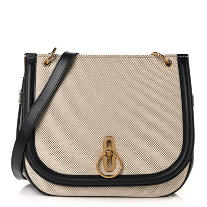 Mulberry Canvas Calfskin Amberley Satchel 1 of 9
