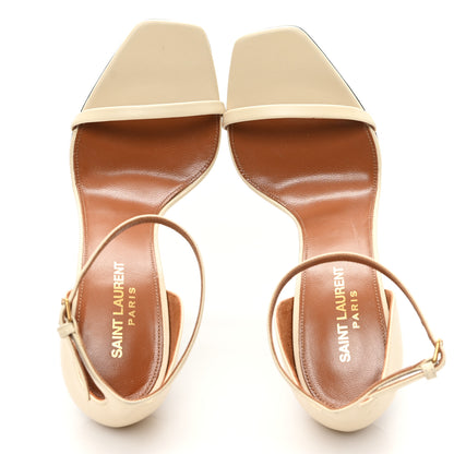 Saint Laurent Calfskin 110 Opyum Sandals 38.5 Real Beige 2 of 11