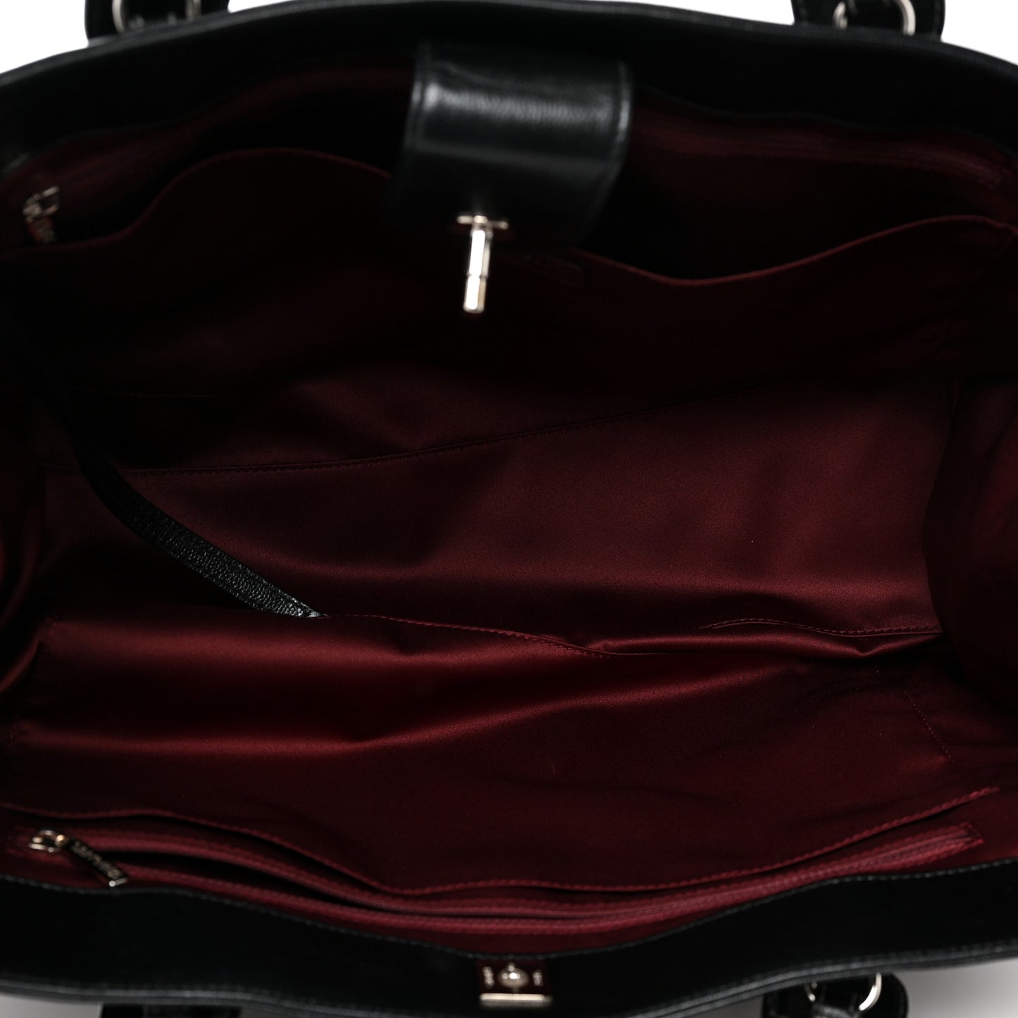 Caviar Medium Cerf Executive Shopper Tote Black