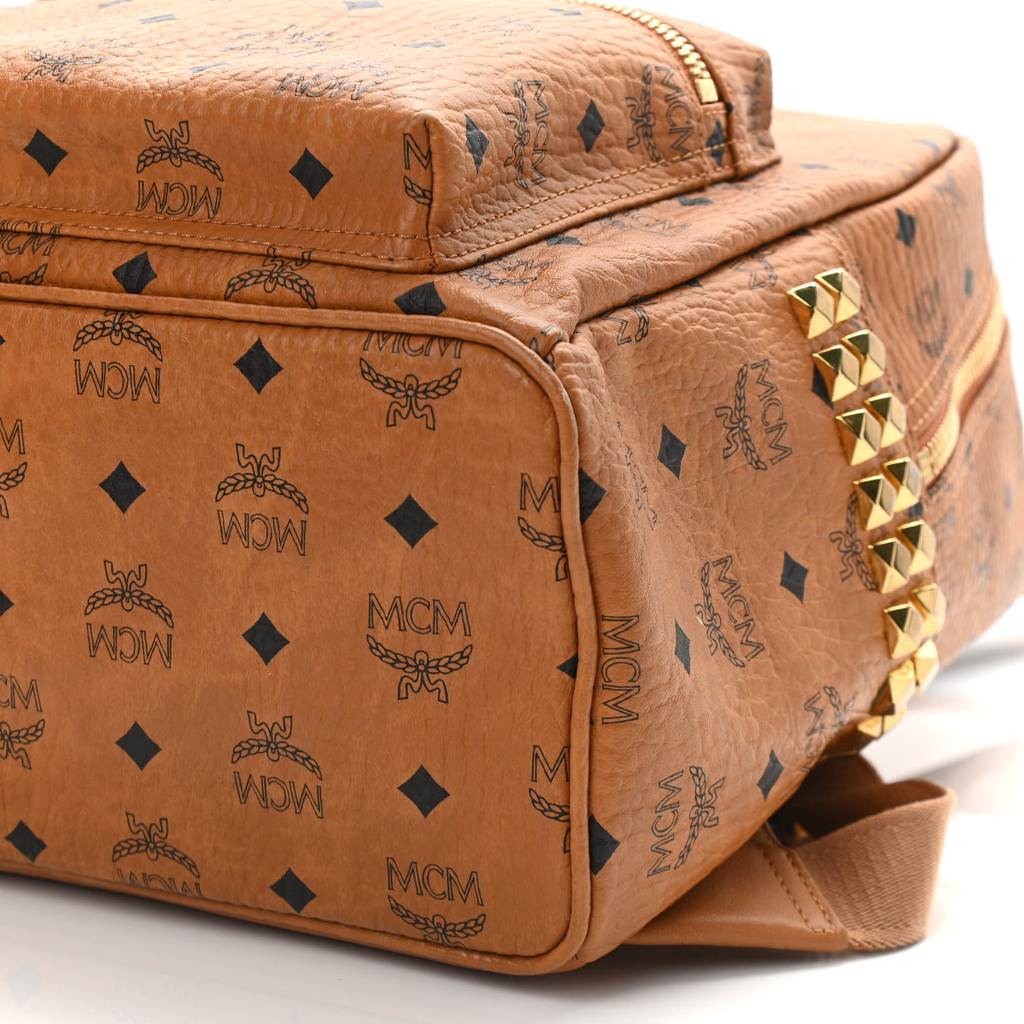 Visetos Small Side Stud Stark Backpack Cognac