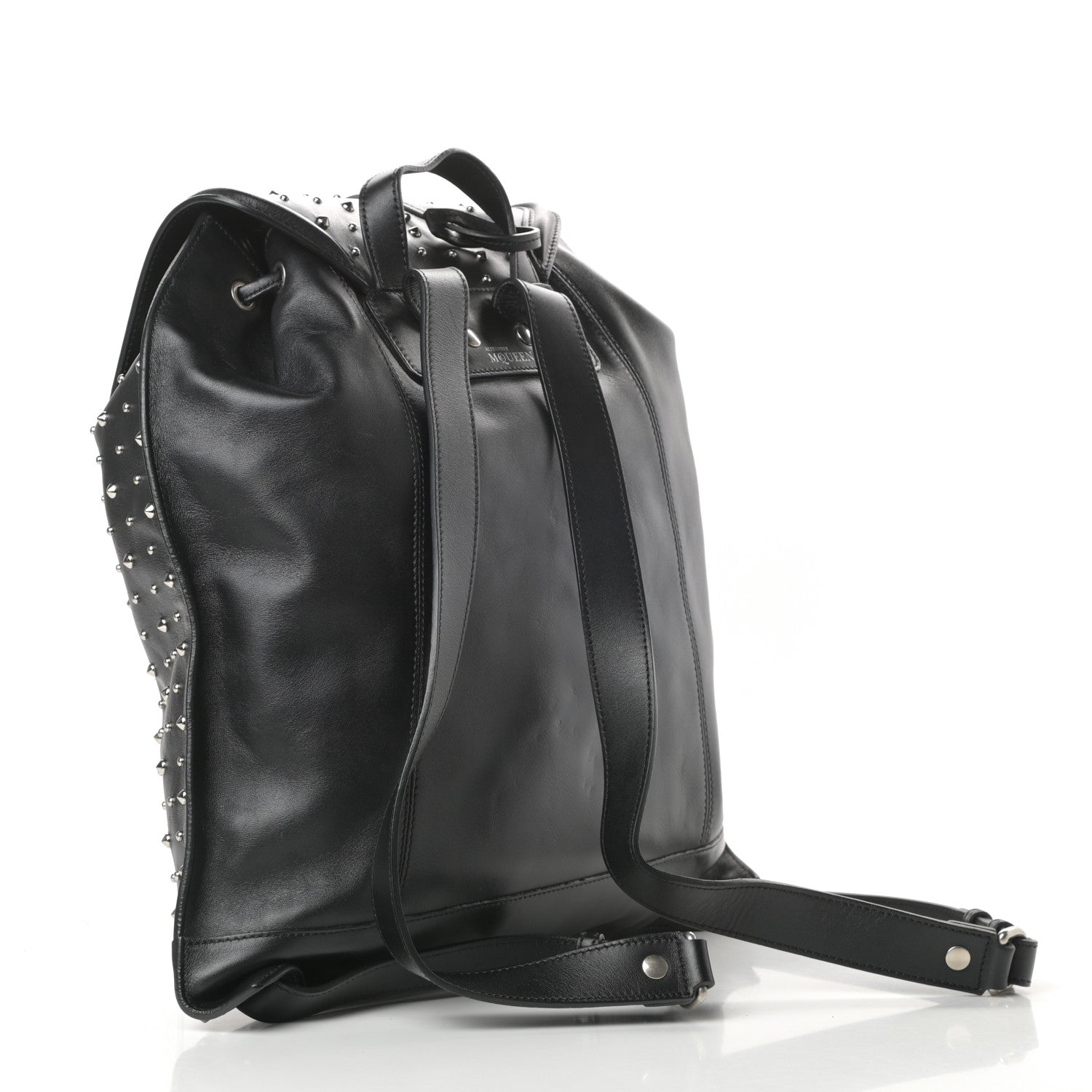 Alexander McQueen Calfskin Studded Padlock Backpack Black 4 of 15
