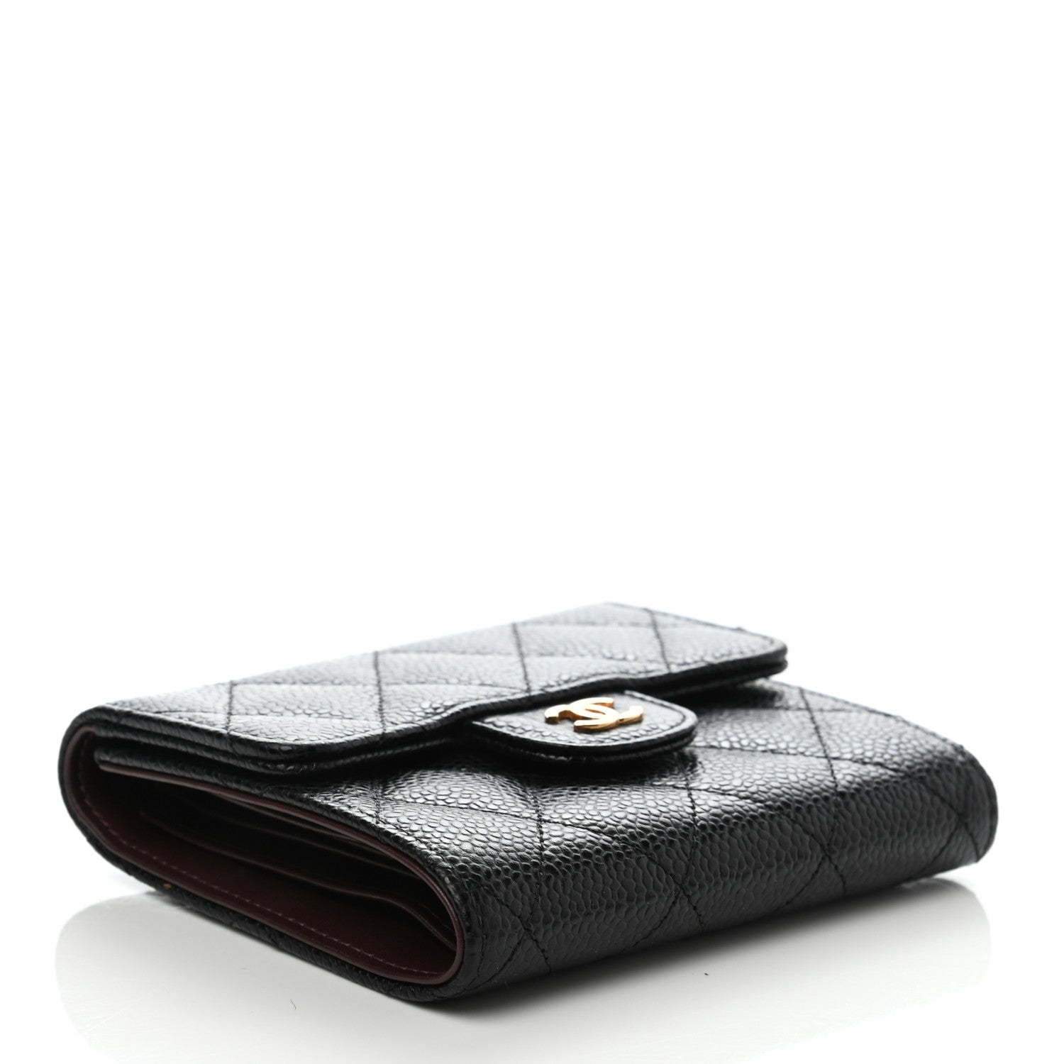 Chanel Caviar Quilted Compact Flap Wallet Black 4 of 8