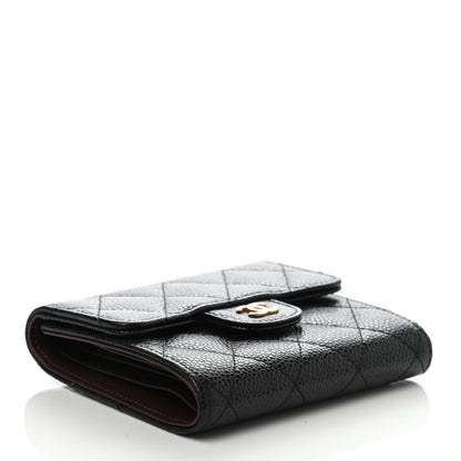 Chanel Caviar Quilted Compact Flap Wallet Black 4 of 8