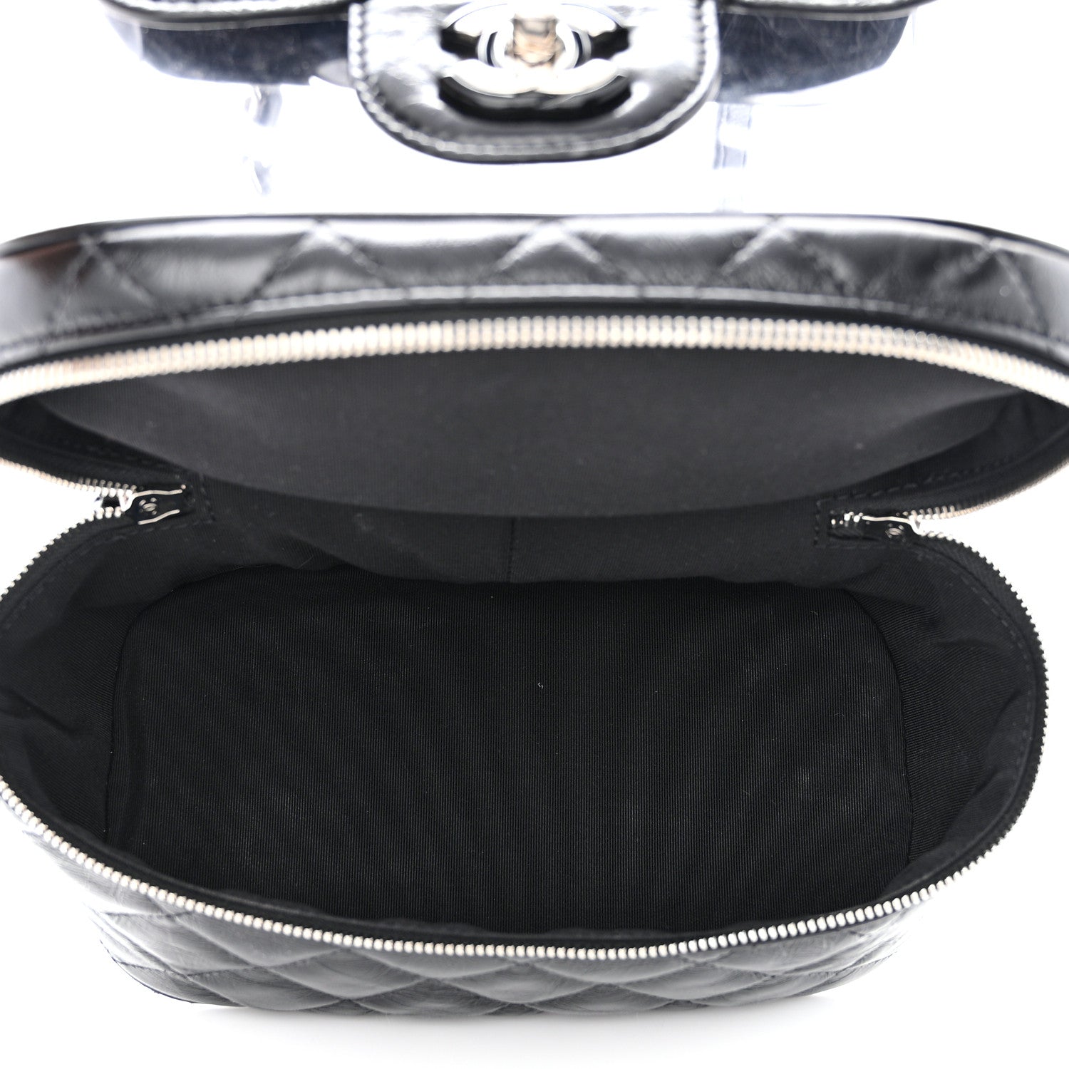 Chanel Crumpled Calfskin PVC Quilted Backpack Black 6 of 11