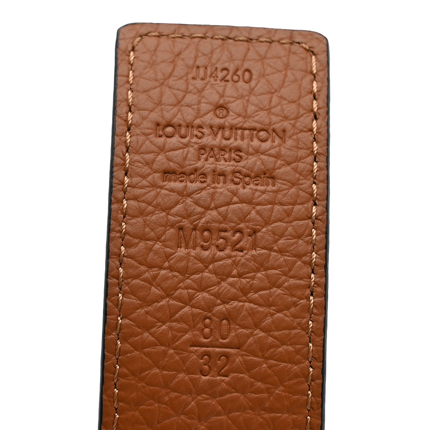 Taurillon Calfskin 30mm LV Initiales Reversible Belt 80 32 Black
