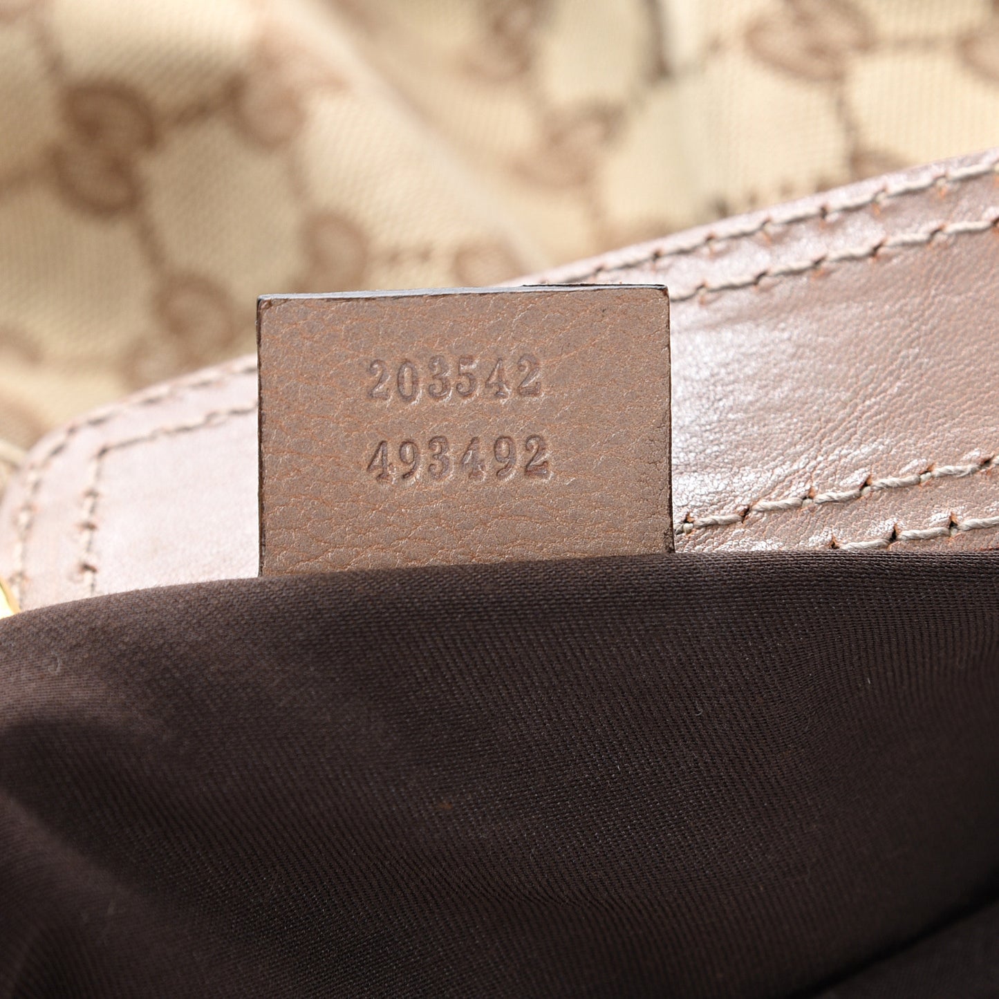 Monogram Large Jockey Hobo Beige