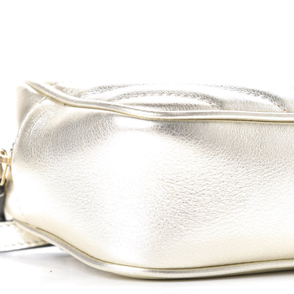 Saint Laurent Metallic Calfskin Matelasse Monogram Lou Belt Bag Platino 5 of 10