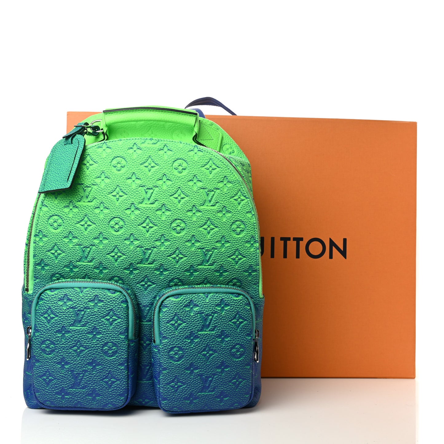 Taurillon Illusion Multipockets Backpack Bleu Vert