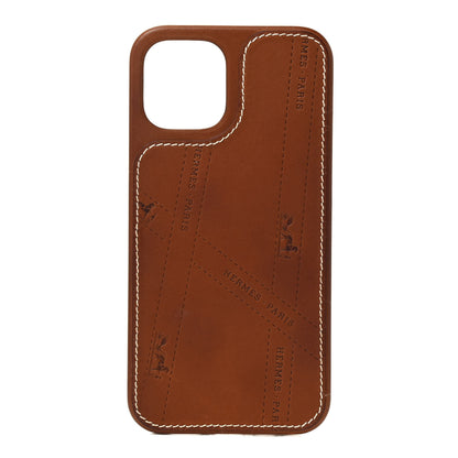 Hermes Barenia Bolduc iPhone 12/12 Pro Case Fauve 1 of 6