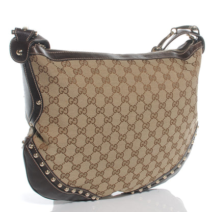 Gucci Monogram Pelham Studded Shoulder Bag Ebony 3 of 7