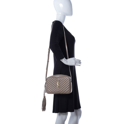 Saint Laurent Calfskin Matelasse Monogram Lou Camera Bag Dusty Grey 2 of 9
