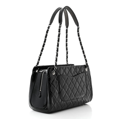 Chanel Patent Quilted Tote Black 3 of 11