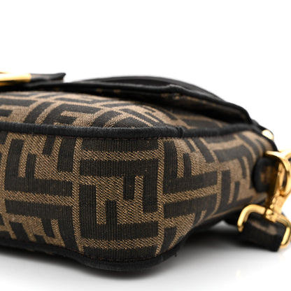 Fendi Fabric Jacquard FF 1974 Medium Baguette Tobacco Moro Black 12 of 15