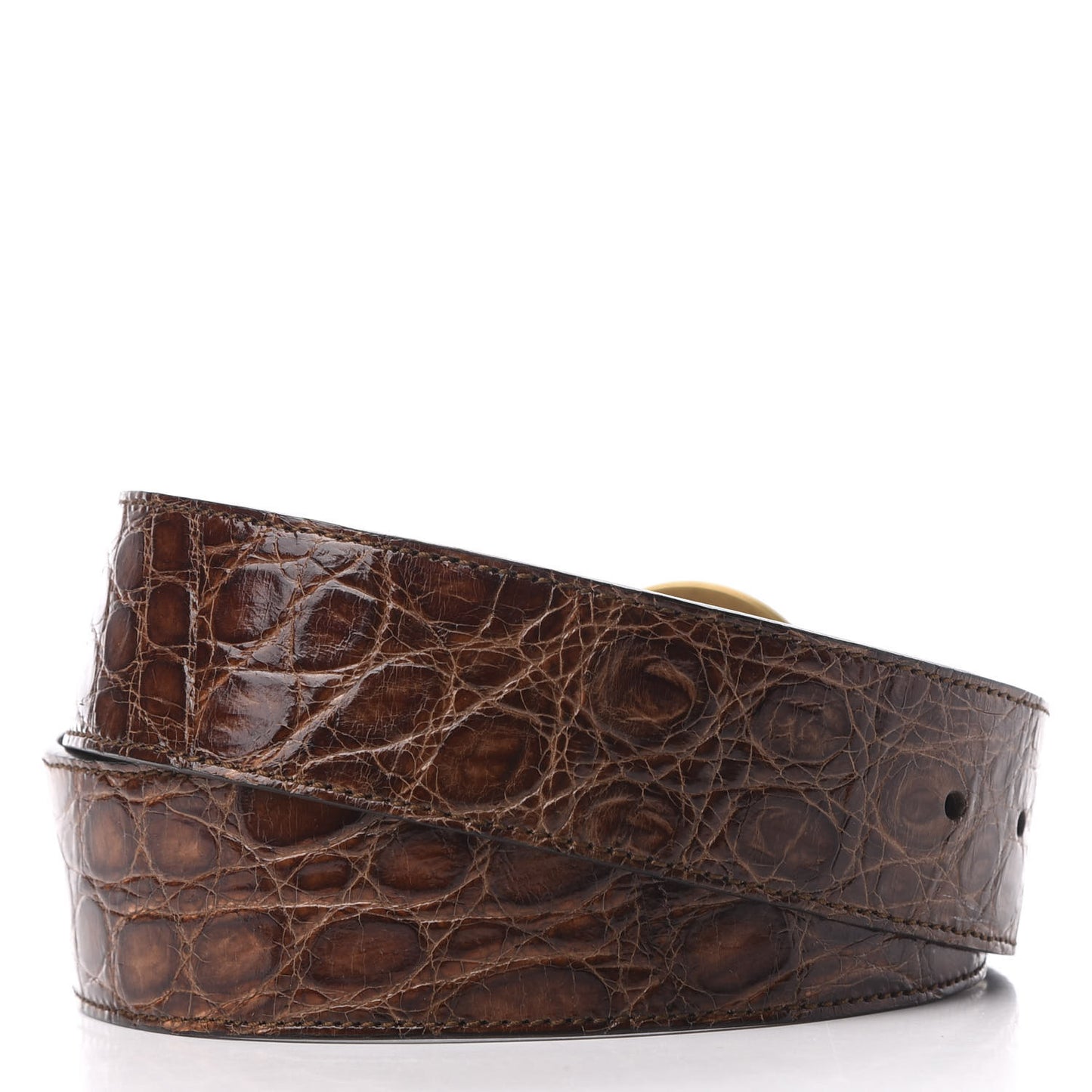Crocodile Double G 40mm Belt 80 32 Brown