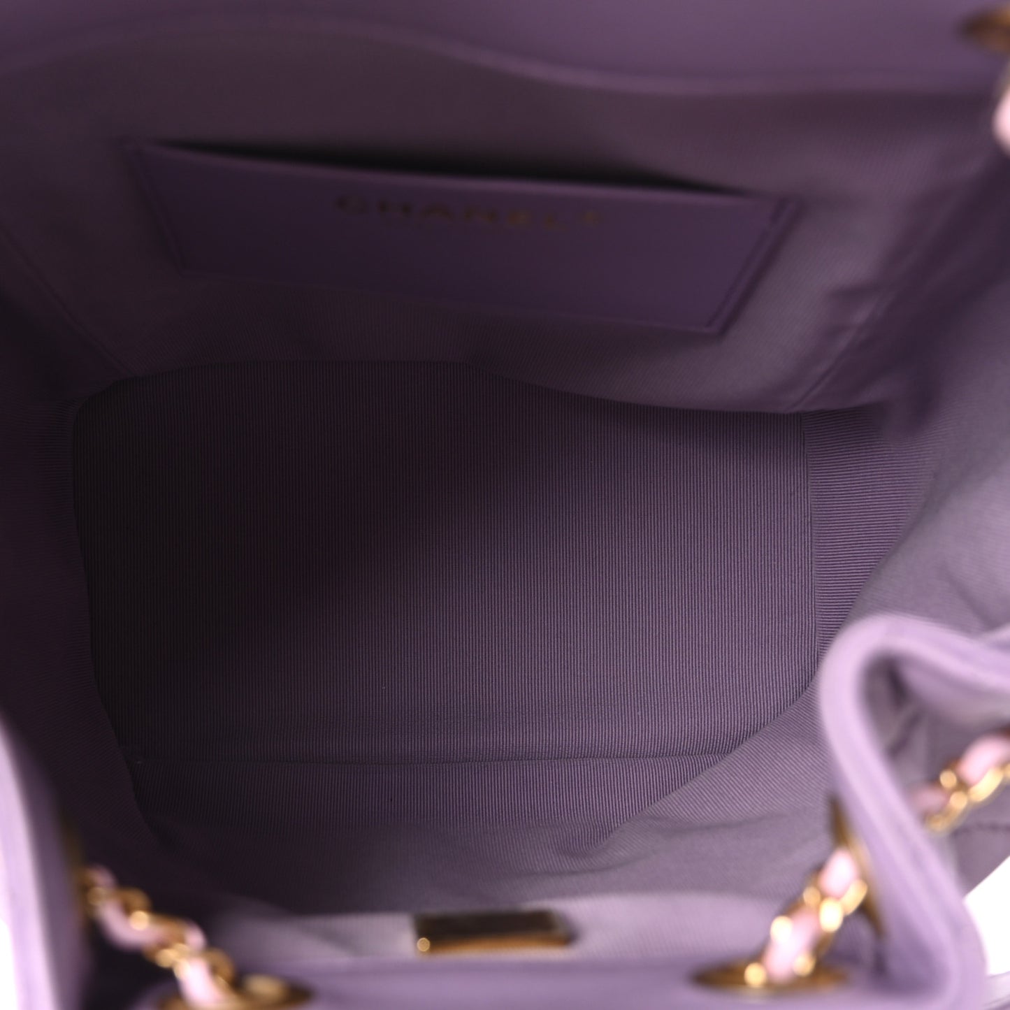 Lambskin Quilted Braided CC Backpack Lilac