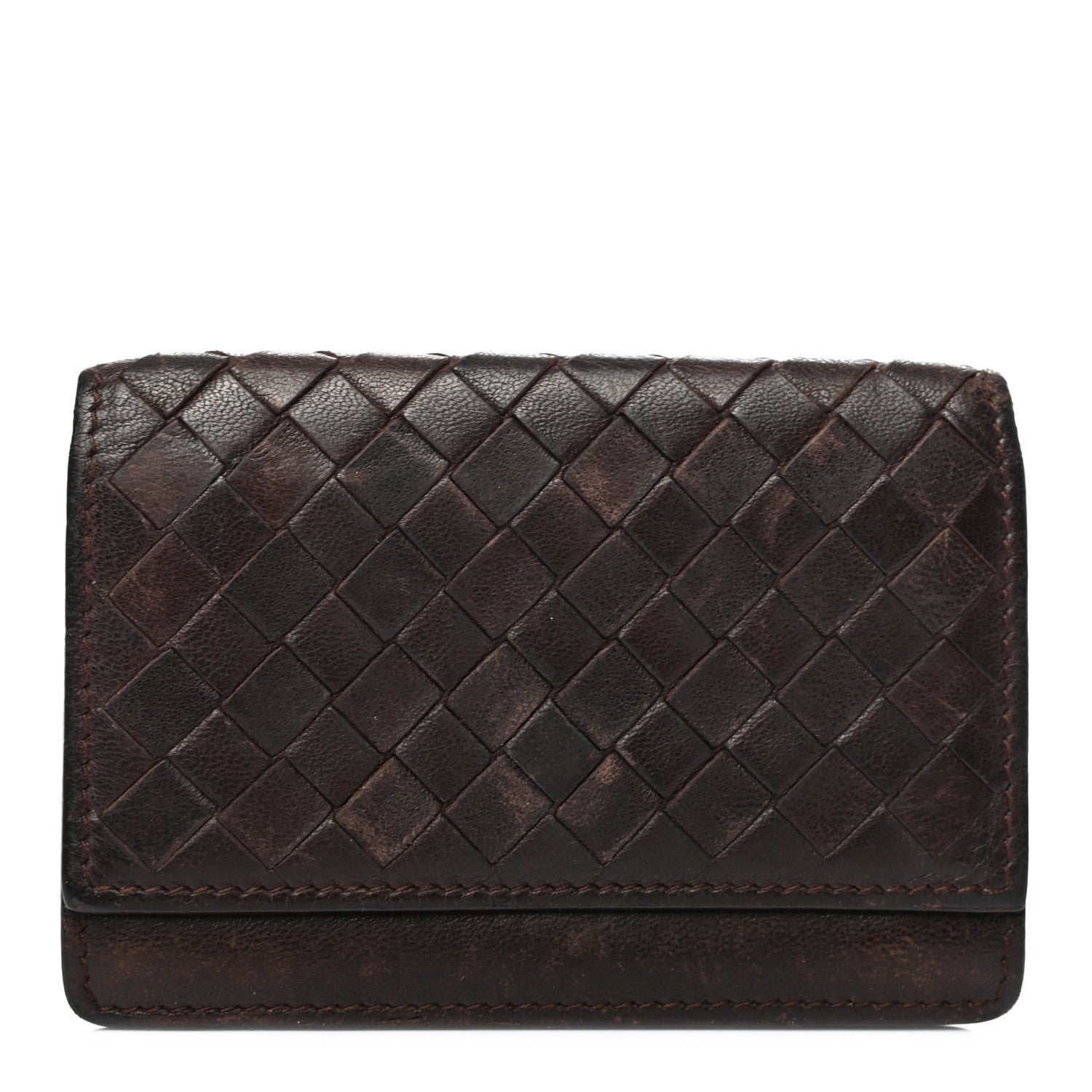 Bottega Veneta Nappa Intrecciato Card Holder Ebano 1 of 9
