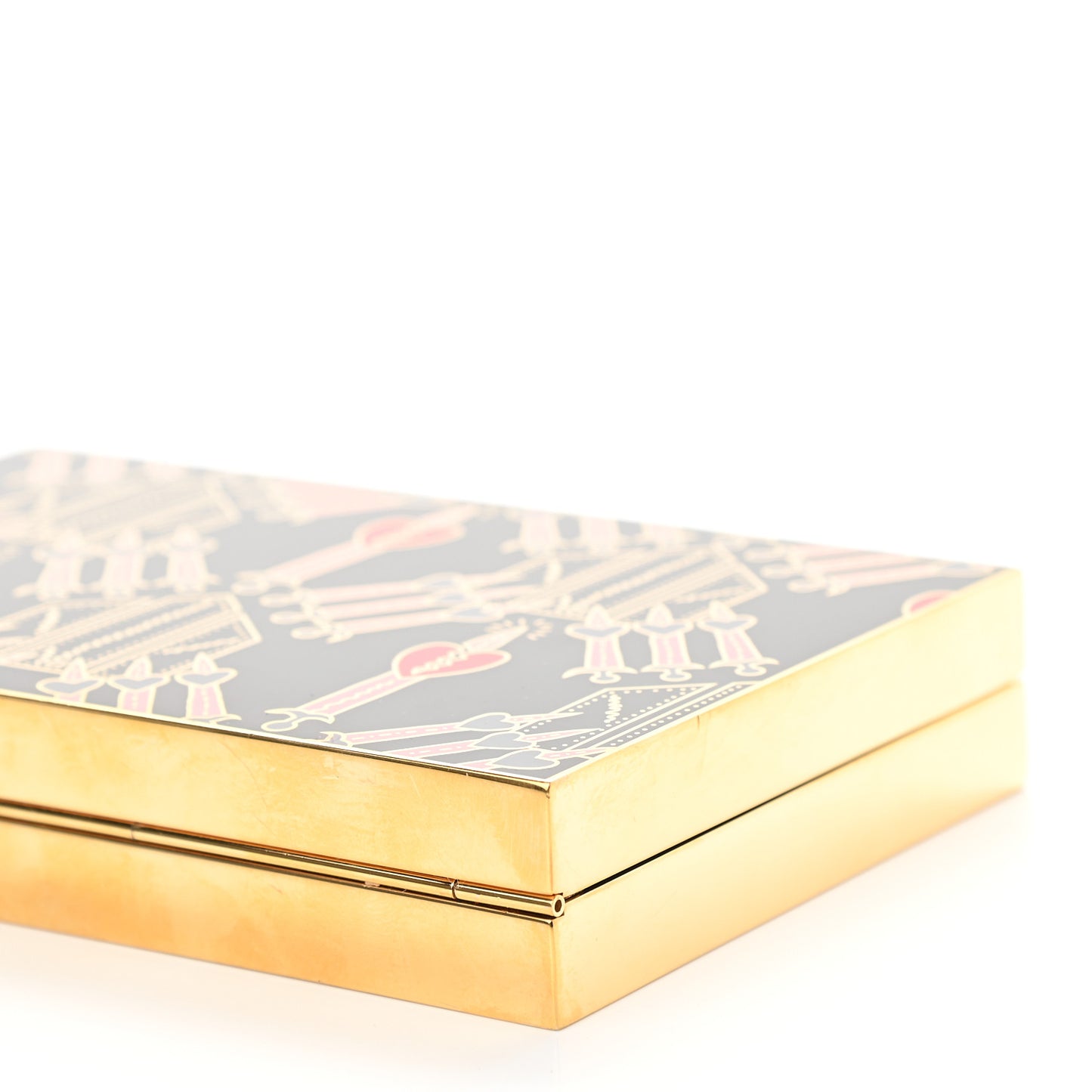 Minaudiere Love Blade Clutch Black Multicolor