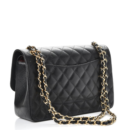 Chanel Caviar Quilted Jumbo Double Flap Black 4 of 12