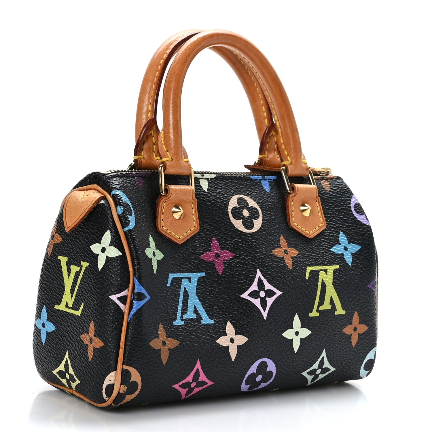 Louis Vuitton Monogram Multicolor Mini Sac HL Speedy Black 2 of 8
