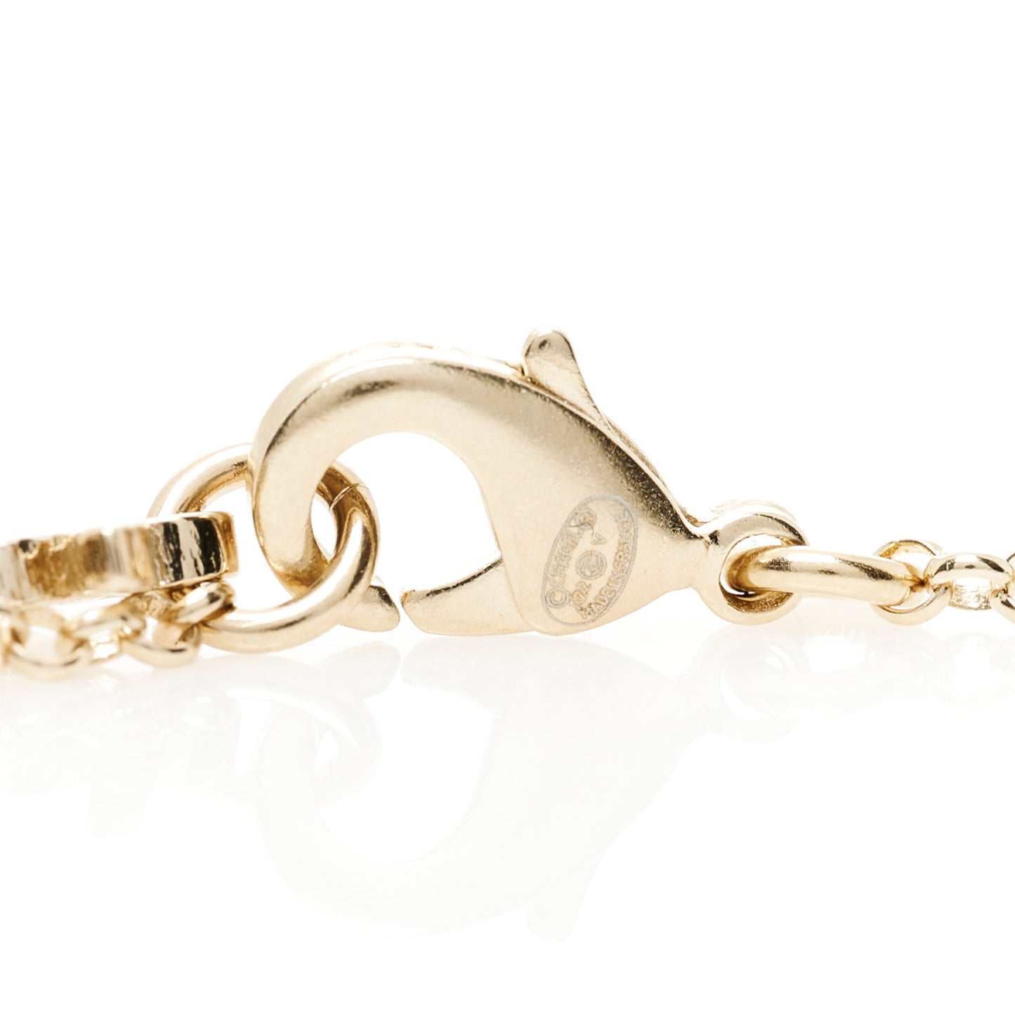 Resin Crystal CC Heart Necklace Pearly White Gold