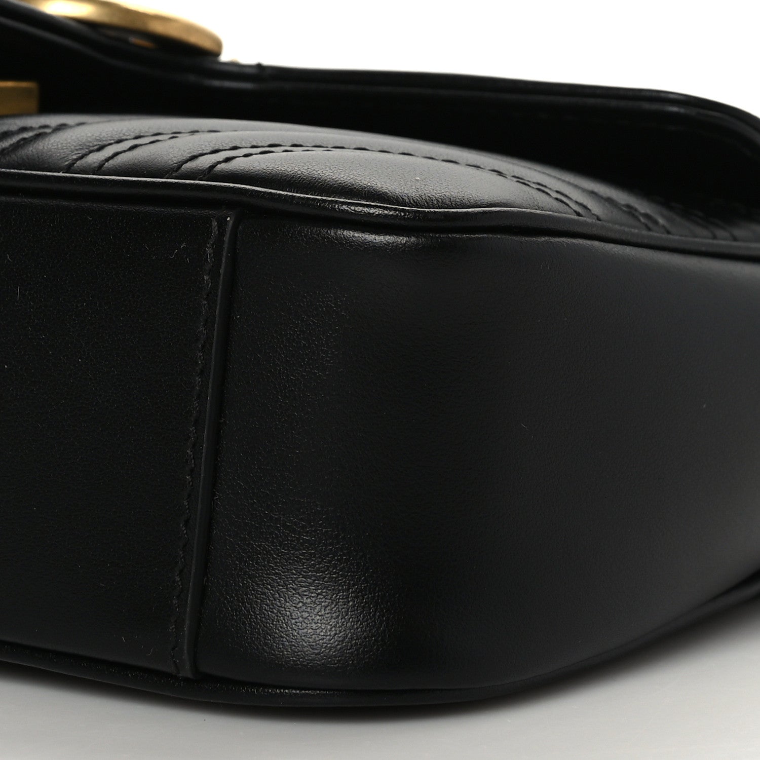 Gucci Calfskin Matelasse Mini GG Marmont Shoulder Bag Black 8 of 8