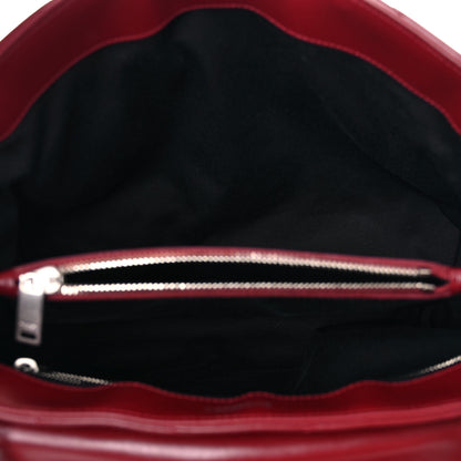 Saint Laurent Calfskin Y Quilted Monogram Medium Loulou Chain Satchel Rouge Legion 5 of 16