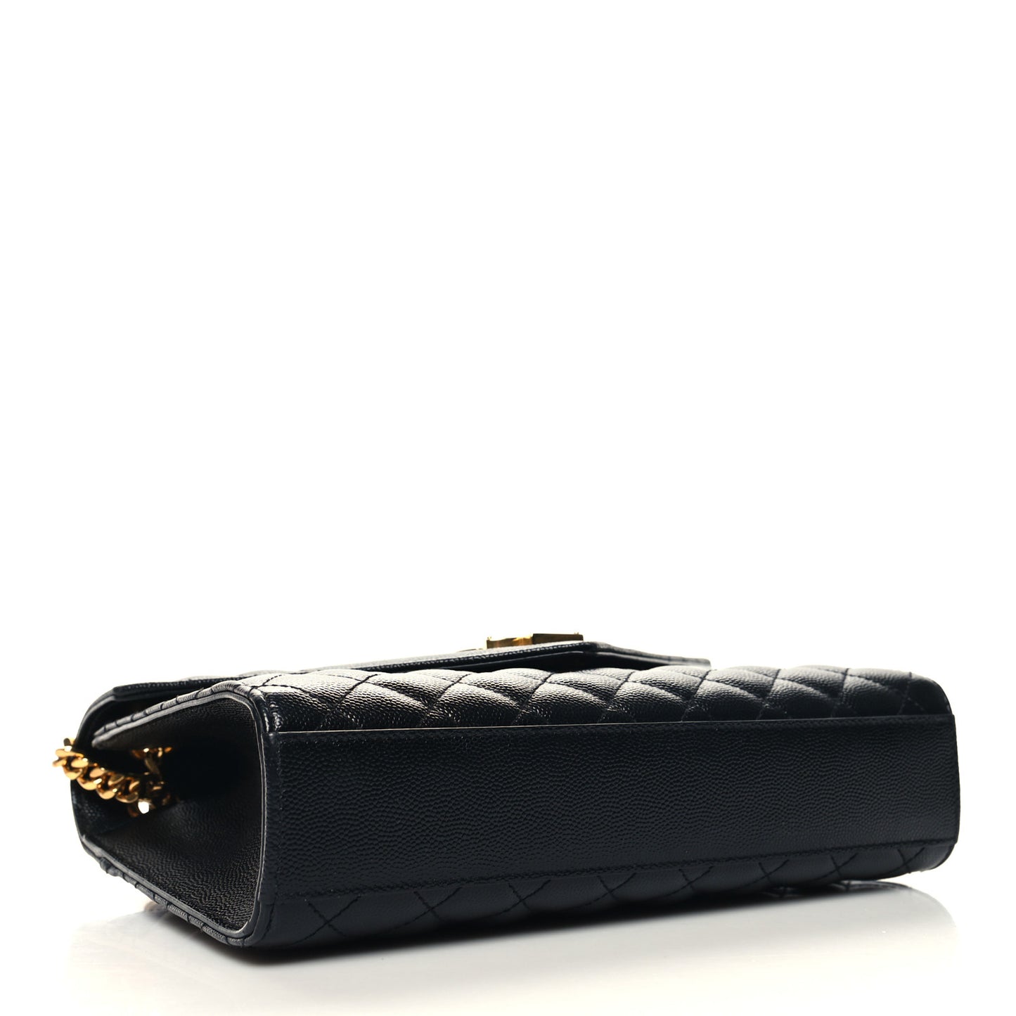 Grain De Poudre Textured Mixed Matelasse Triquilt Medium Monogram Satchel Black