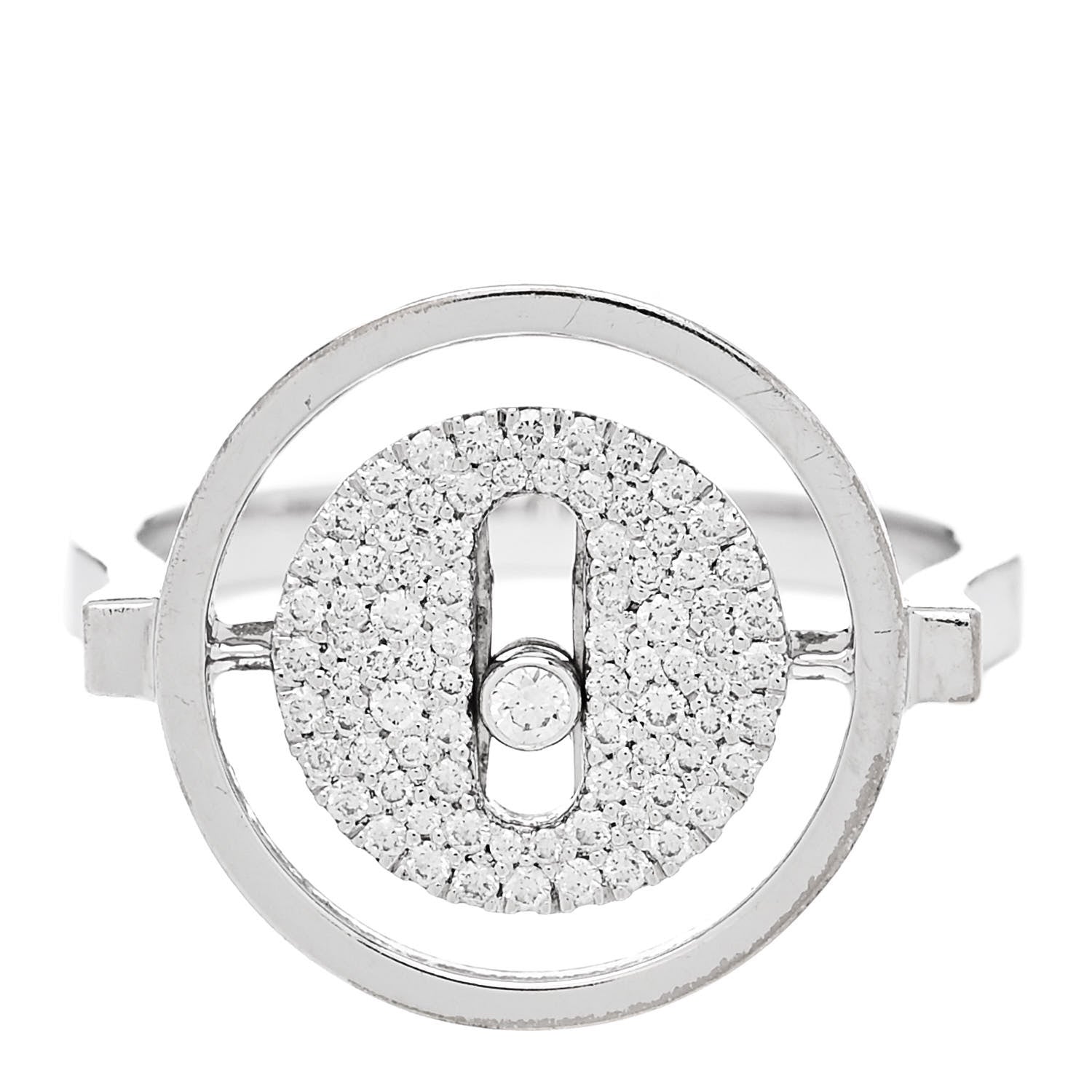 Messika 18K White Gold Diamond SM Lucky Move Pave Ring 52 6 1 of 6