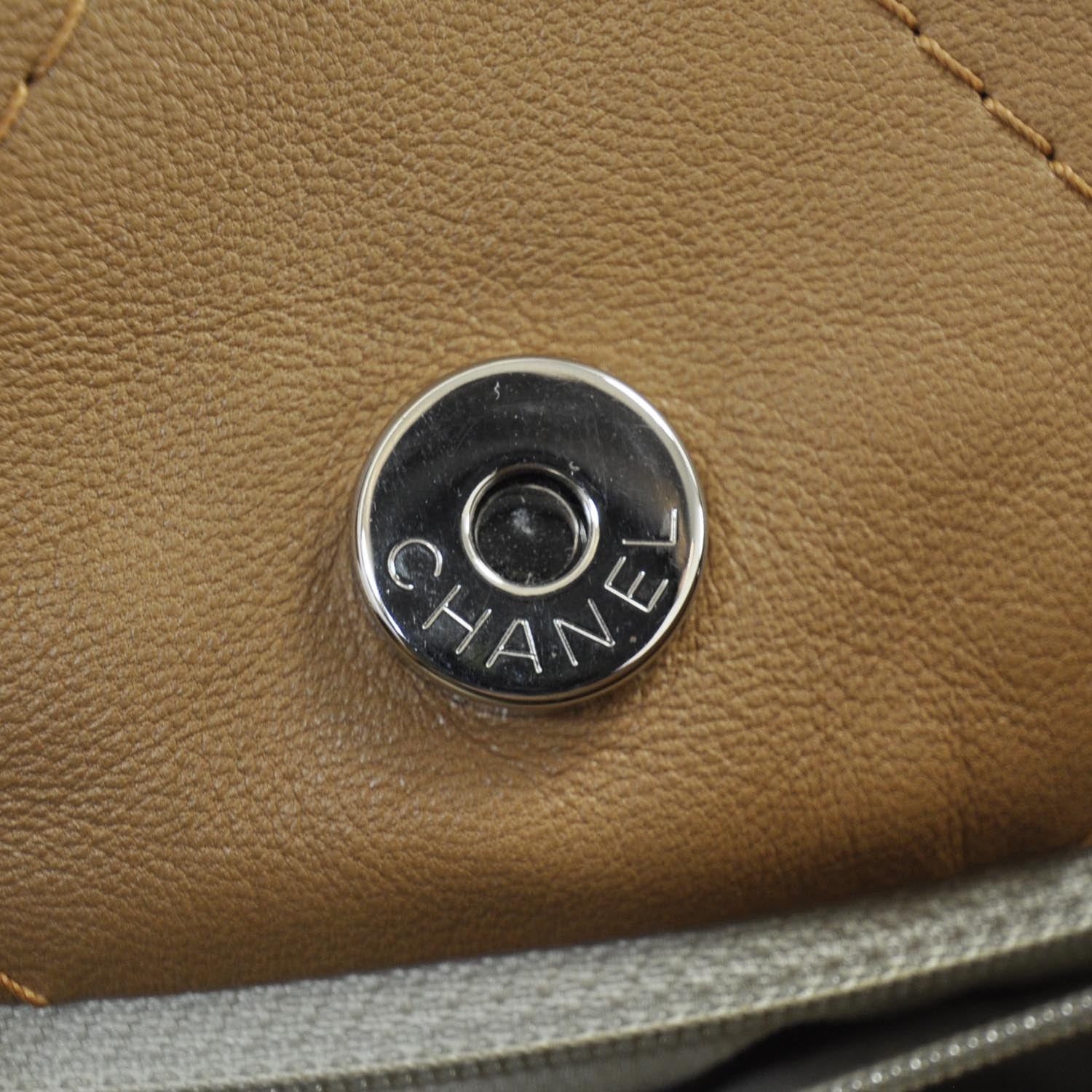 Chanel Lambskin Quilted Shoulder Bag Camel 9 of 9