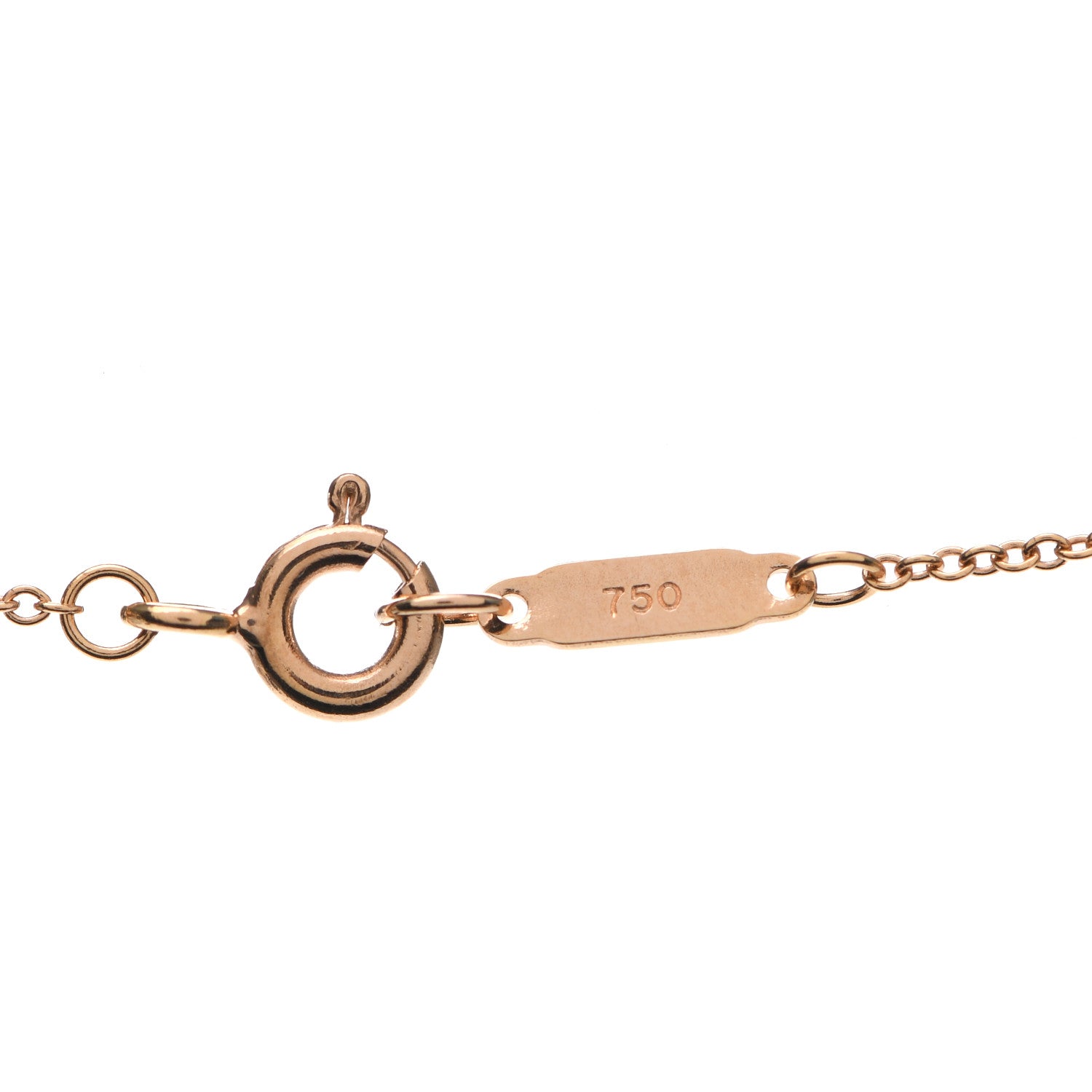 Tiffany 18K Rose Gold Diamond Heart Lock Pendant Necklace 5 of 6