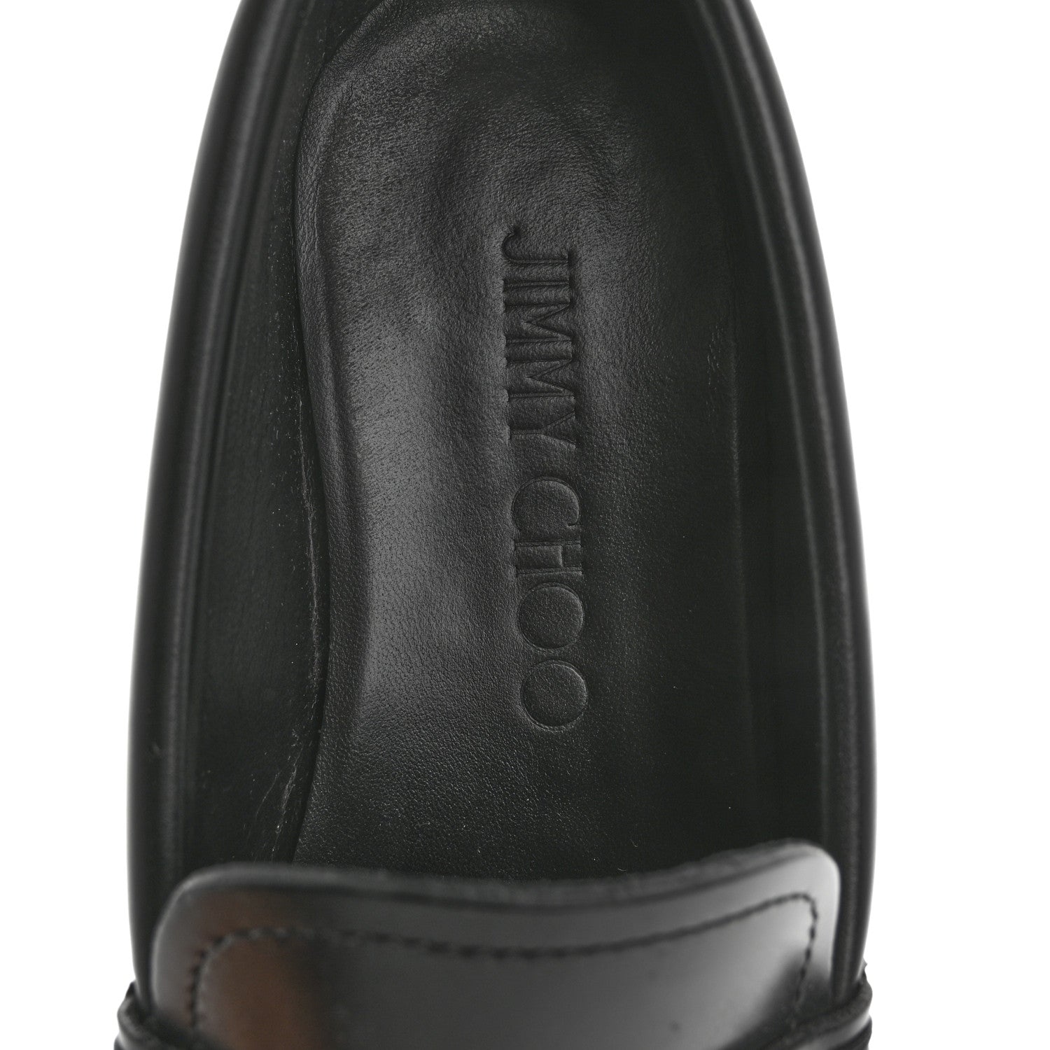 Jimmy Choo Box Calfskin Addie Loafers 36.5 Black 7 of 11