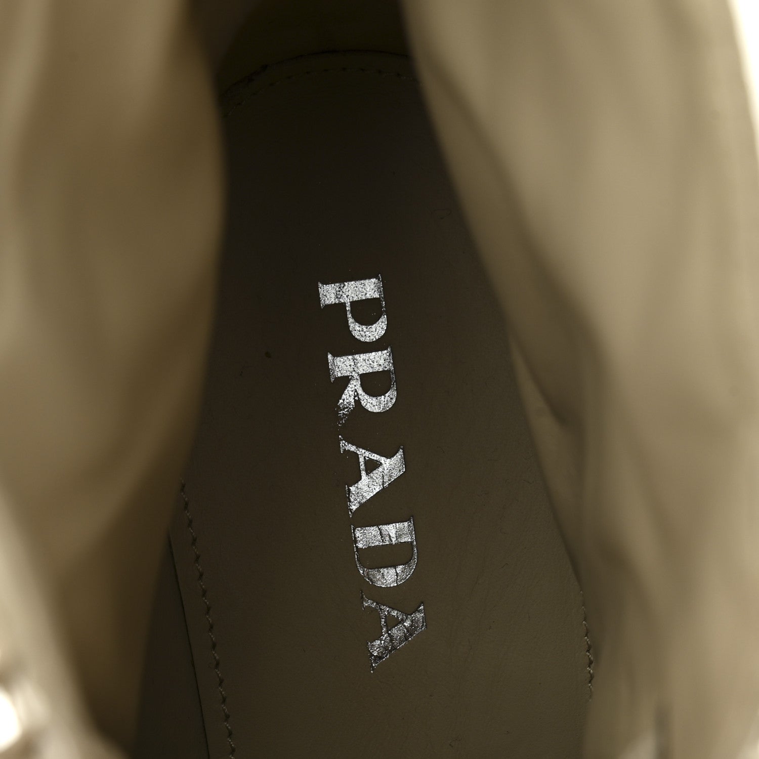 Prada Spazzolato Re-Nylon Metal Triangle Logo Womens 50mm Combat Boots 39 Deserto 8 of 9