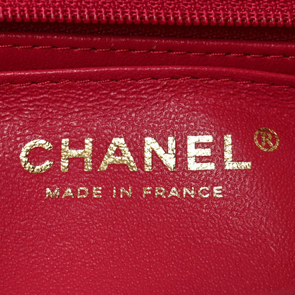 Chanel Lambskin Quilted Mini Top Handle Rectangular Flap Dark Pink Dark Pink 6 of 10