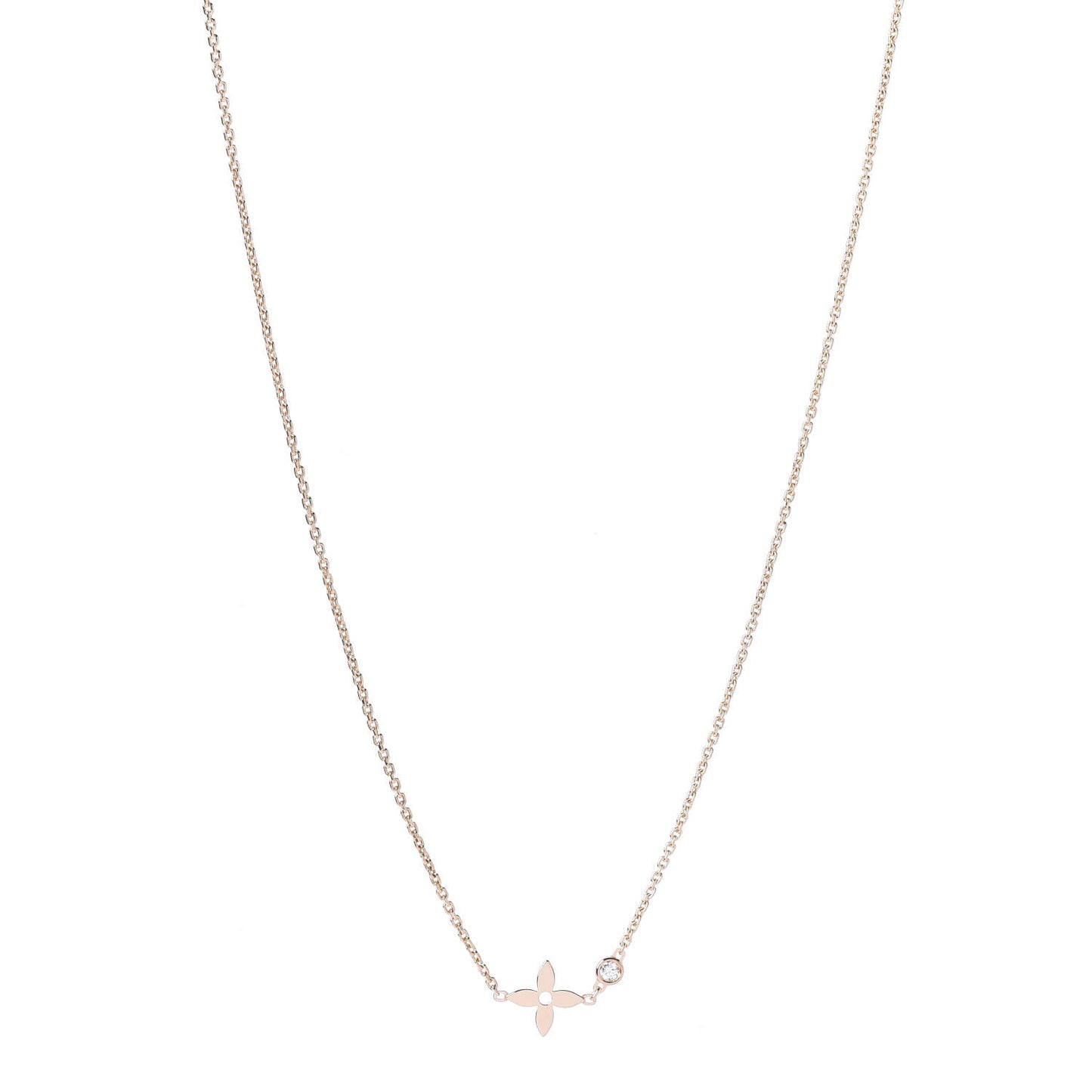 18K Pink Gold Diamond Idylle Blossom Pendant Necklace