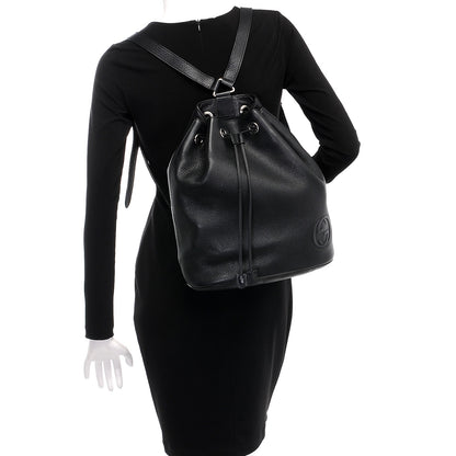 Gucci Pebbled Calfskin Small Soho Drawstring Backpack Black 2 of 7