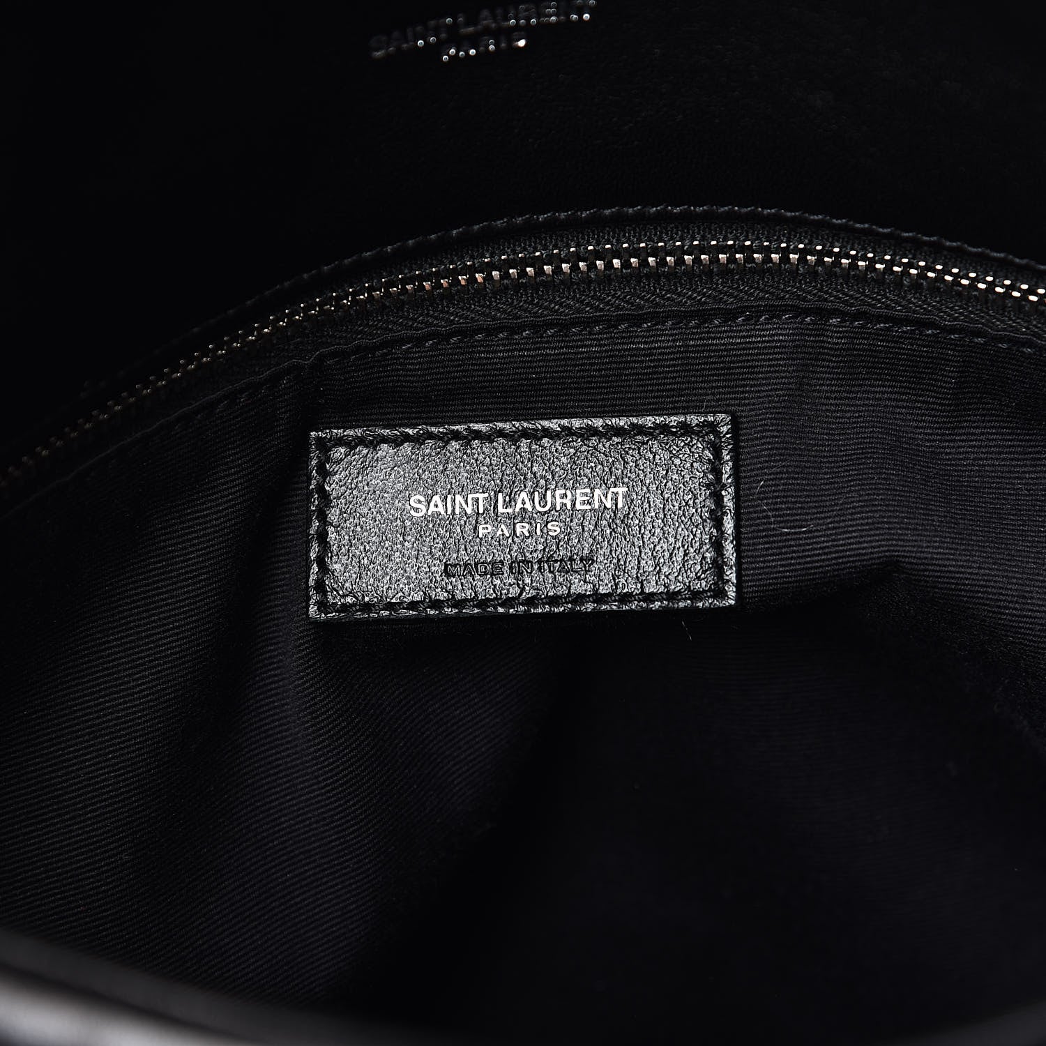 Saint Laurent Lambskin Quilted Medium Loulou Puffer Monogram Chain Satchel Black 6 of 14
