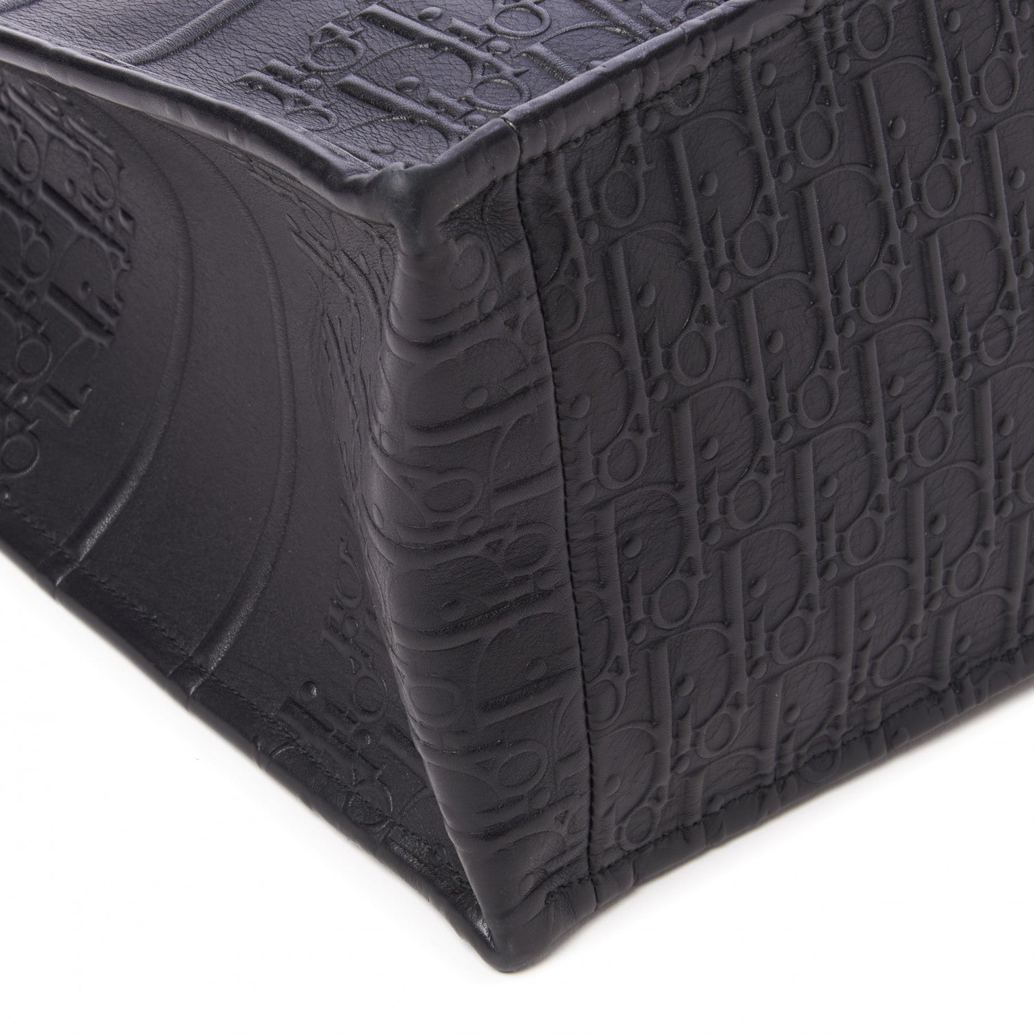Christian Dior Oblique Calfskin Embossed Medium Book Tote Black 6 of 9