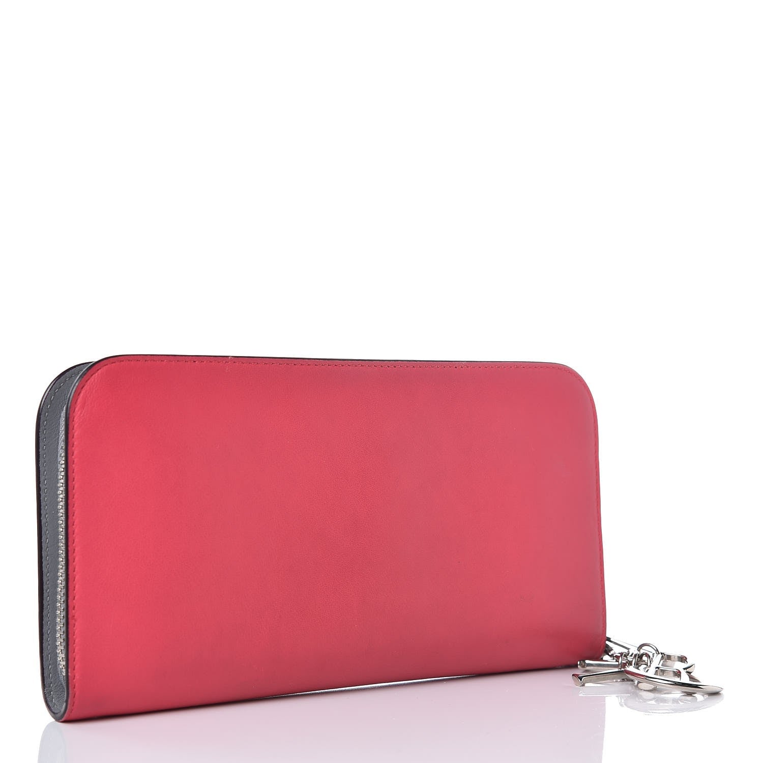 Christian Dior Smooth Calfskin Diorissimo Voyageur Wallet Rose Hot Pink 3 of 7