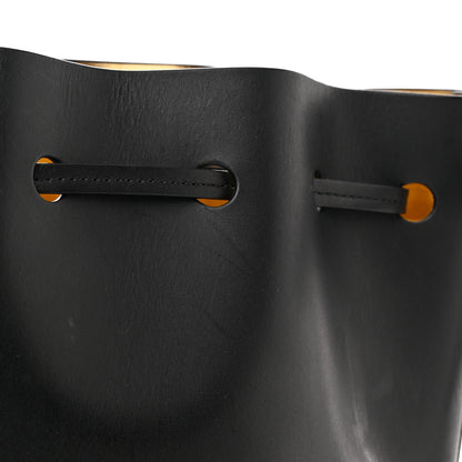 Mansur Gavriel Vegetable Tanned Calfskin Mini Bucket Bag Black Oro 13 of 14
