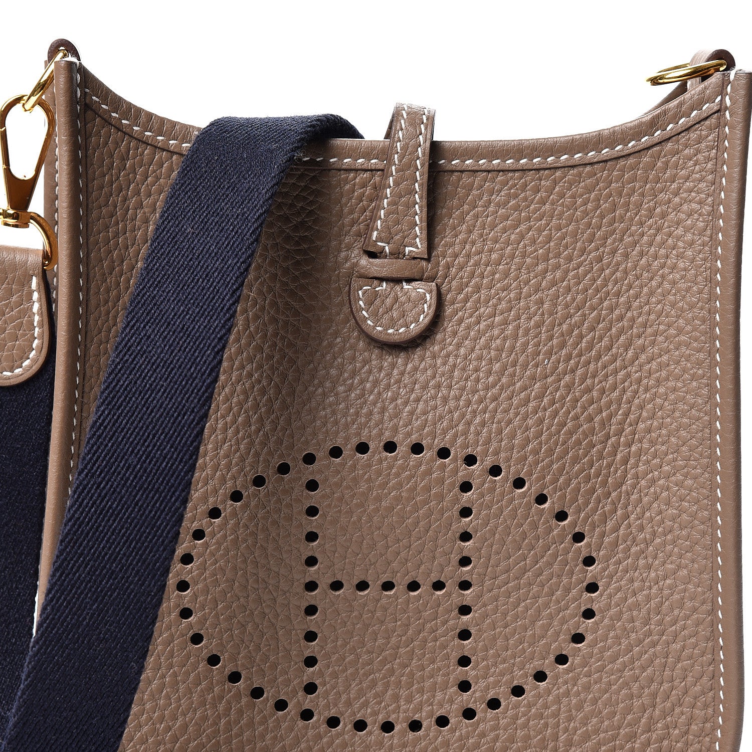 Hermes Taurillon Clemence Amazone Evelyne TPM Etoupe Bleu Indigo 6 of 9
