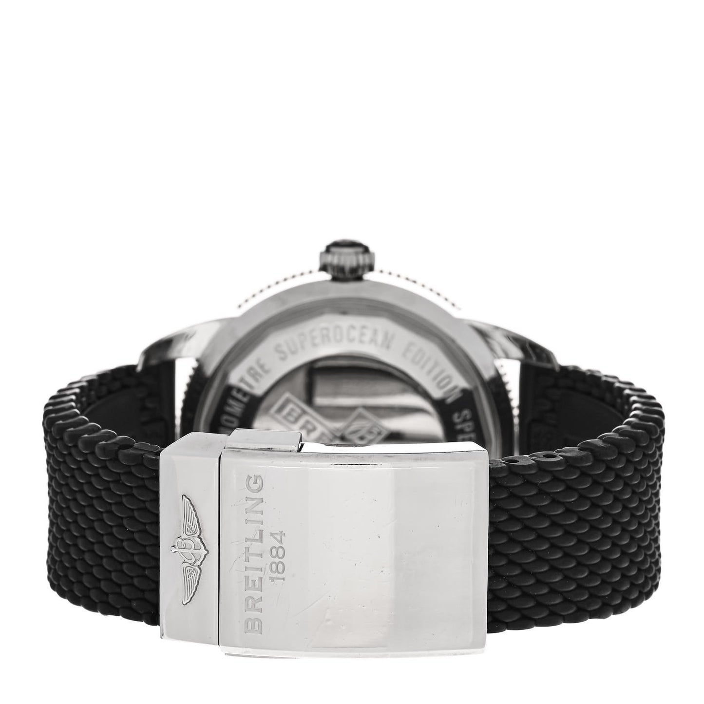 Stainless Steel 18K Rose Gold Rubber 44mm Superocean Heritage II B20 Automatic Watch Black UB2030121B1S1