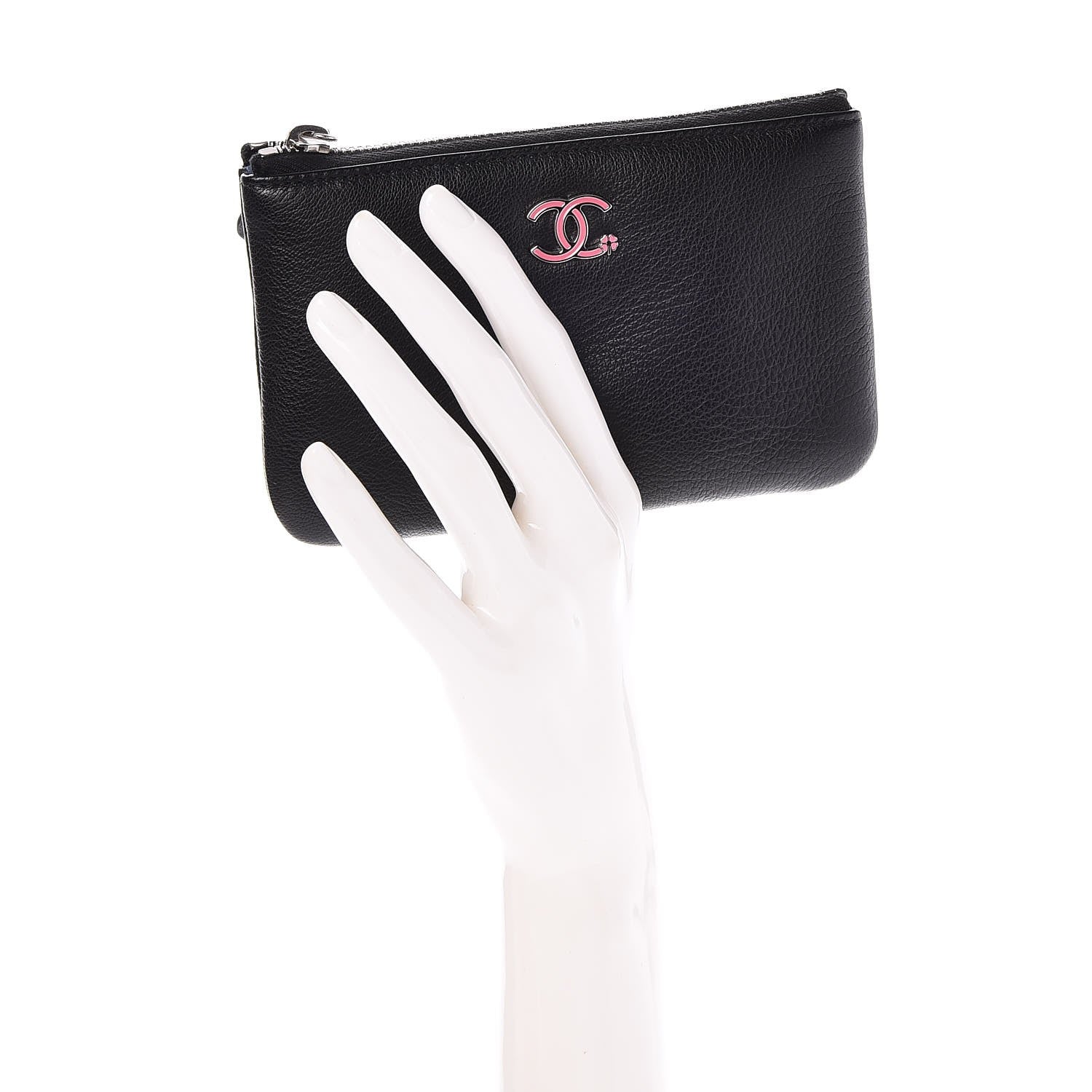 Chanel Goatskin Small Cosmetic Case Black 2 of 8