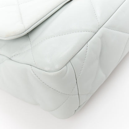Chanel Lambskin Quilted Medium Chanel 19 Flap Light Blue 9 of 11