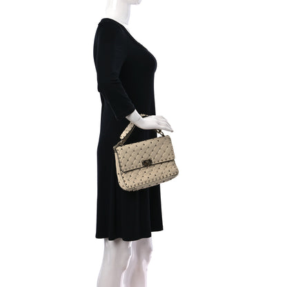 Valentino Garavani Nappa Medium Rockstud Spike Shoulder Bag Light Ivory 2 of 17