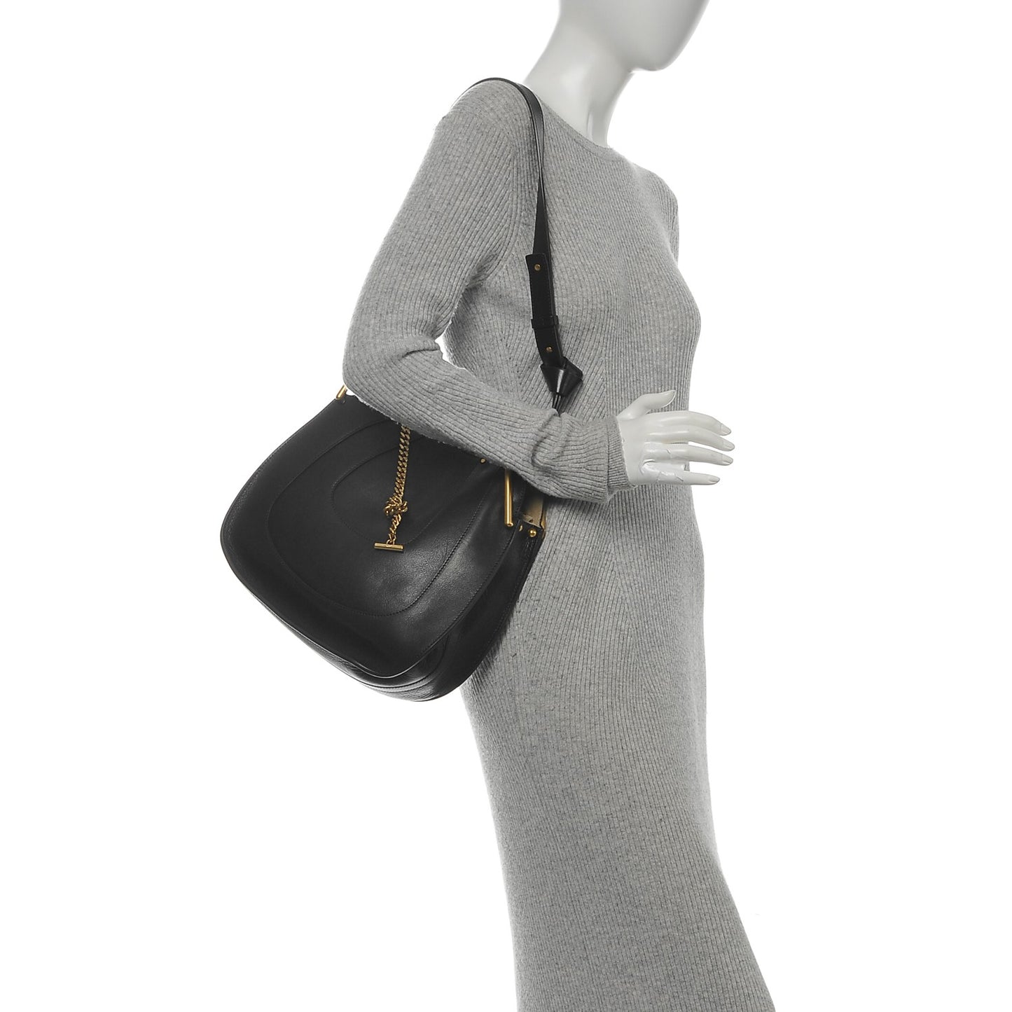 Calfskin Small Hayley Hobo Black