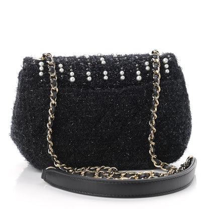 Chanel Tweed Pearl Mini Cosmos Flap Black 3 of 9